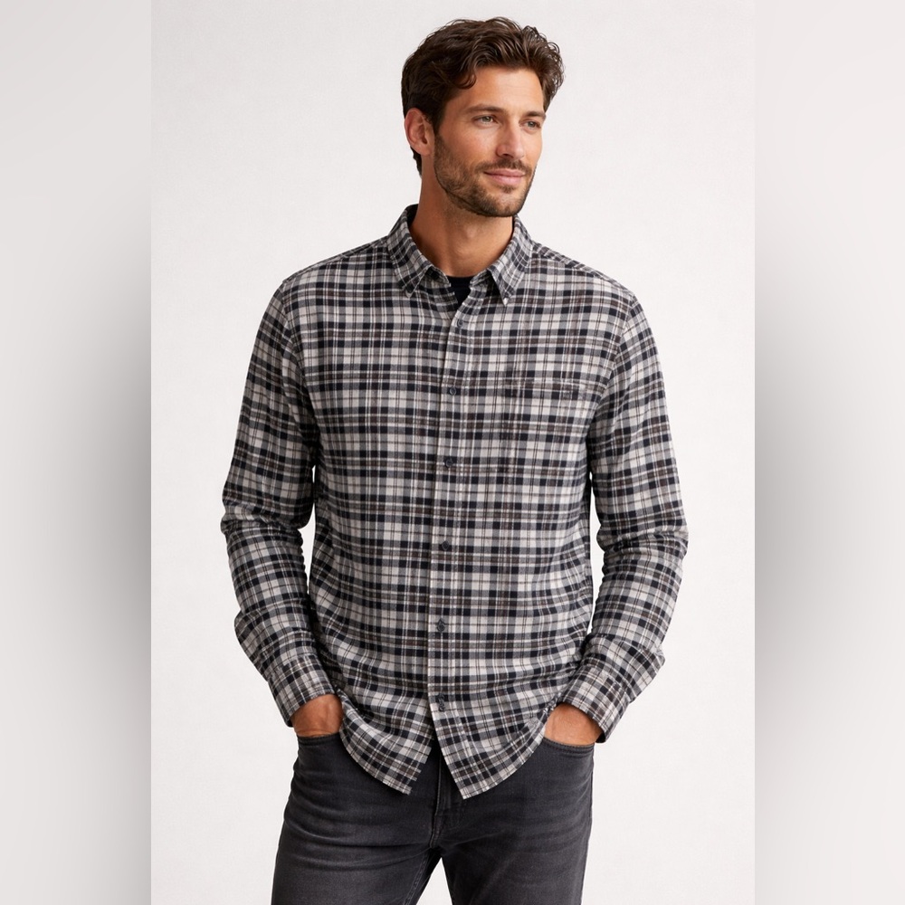 Pendleton Fireside Men’s Plaid Wool Button-Down S… - image 1